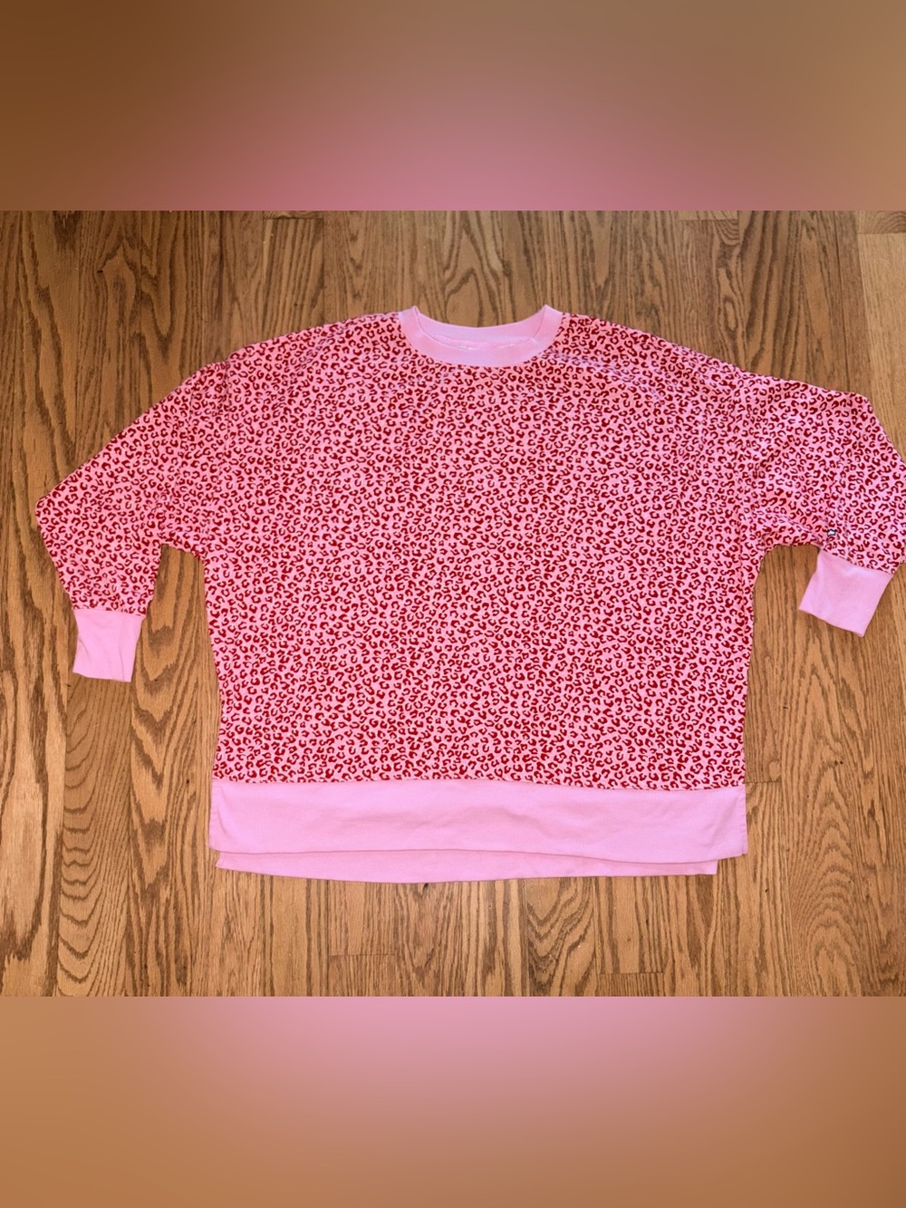 crown & ivy Pink Leopard Print Crewneck Sweatshirt for Girls